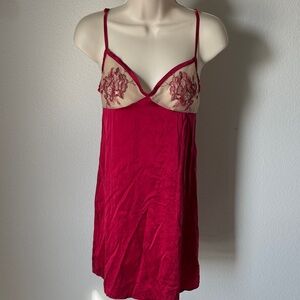 Elle Macpherson Red Floral Silk Slip Dress